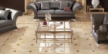 Top gạch lát nền phòng khách sang trọng hợp phong hủy