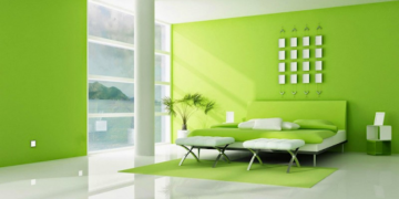 Tường màu xanh nên lát gạch màu gì đẹp nhất?