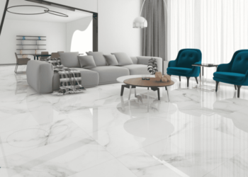 Tối ưu không gian sống với gạch lát nền màu trắng vân mây